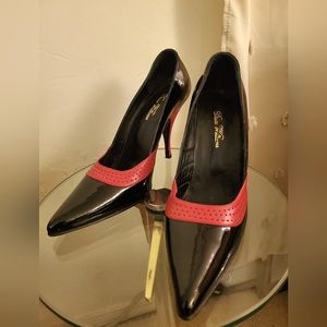 Brazilian Orchid Erika Hosoiri hand made leather stiletto high heels sz 9